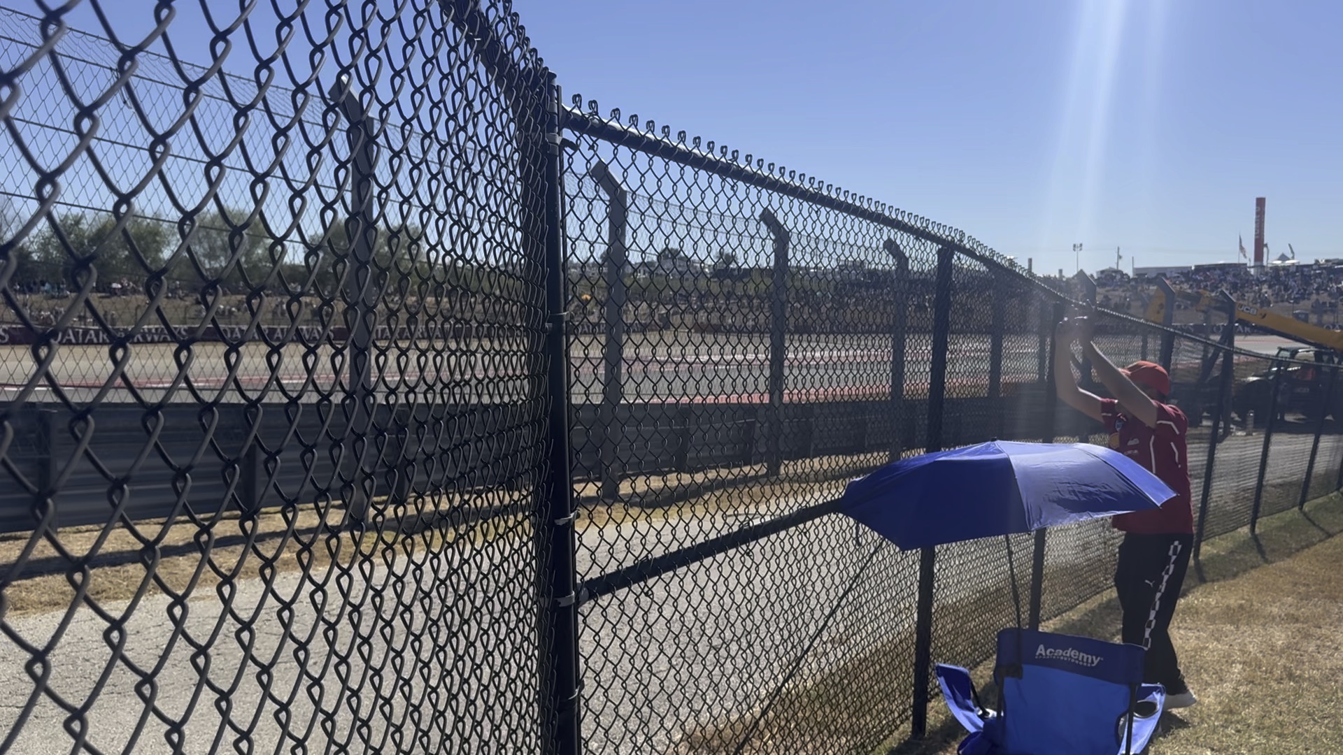 Chain link temporary fence panels on a construction site in North Las Vegas